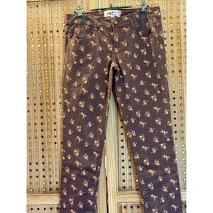 Jolt Floral Print Skinny Jeans Womens Colorful Patterned Casual Pants‎